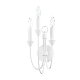 Cate Three Light Wall Sconce in Gesso White (67|B1003GSW)
