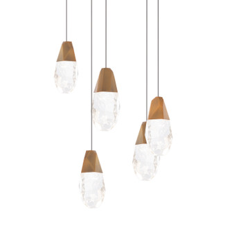 Martini LED Chandelier in Aged Brass (529|BPD20205OHAB)