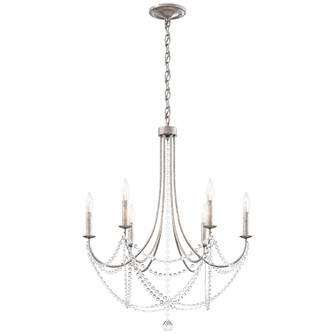 Verdana Six Light Chandelier in Antique Silver (53|RJ1006N48O)