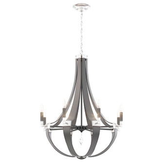 Crystal Empire Eight Light Chandelier in White Pass (53|CY1008NLW1R)