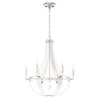 Crystal Empire Six Light Chandelier in White Pass (53|CY1006NLW1R)