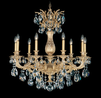 Milano Nine Light Chandelier in Parchment Gold (53|567927H)