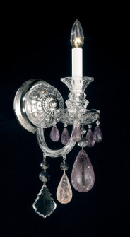 Hamilton Rock Crystal One Light Wall Sconce in Polished Silver (53|5501CL)