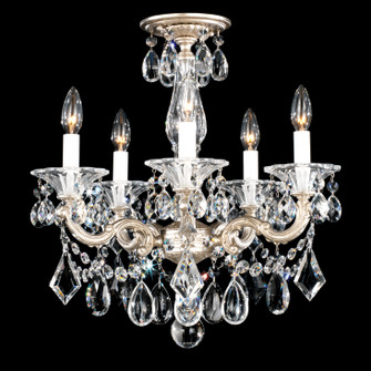 La Scala Five Light Semi-Flush Mount in Antique Silver (53|534548)