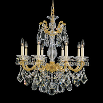 La Scala Eight Light Chandelier in Heirloom Gold (53|507322)