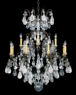 Renaissance Rock Crystal 13 Light Chandelier in Etruscan Gold (53|357223CL)
