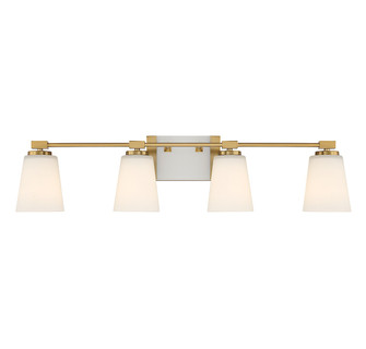 Darby Four Light Bathroom Vanity in Warm Brass (51|869014322)