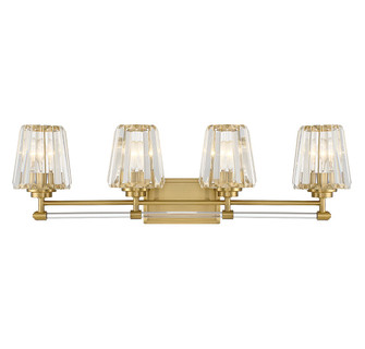 Garnet Four Light Bathroom Vanity in Warm Brass (51|860014322)