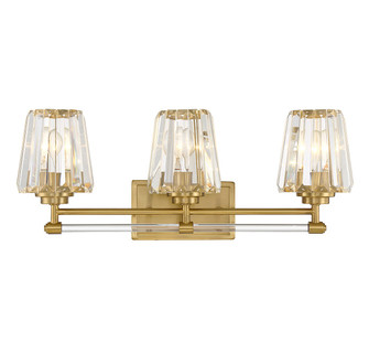 Garnet Three Light Bathroom Vanity in Warm Brass (51|860013322)