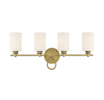 Woodbury Four Light Bath Bar in Warm Brass (51|85304322)