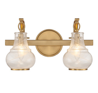 Adams Two Light Bathroom Vanity in Warm Brass (51|844172322)