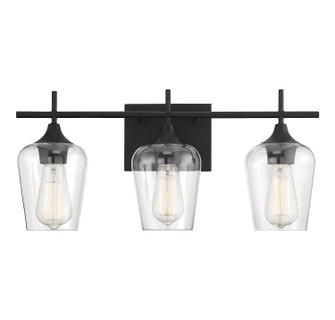 Octave Three Light Bath Bar in Black (51|840303BK)