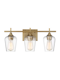 Octave Three Light Bath Bar in Warm Brass (51|840303322)
