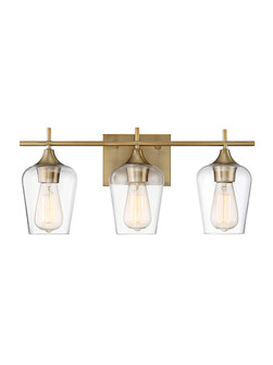 Octave Three Light Bath Bar in Warm Brass (51|840303322)