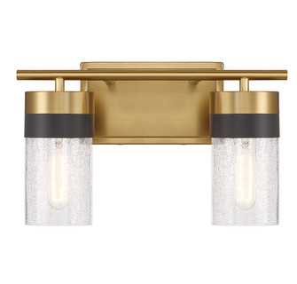Brickell Two Light Bathroom Vanity in Warm Brass (51|836002322)