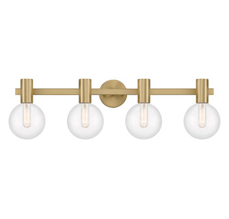 Wright Four Light Bathroom Vanity in Warm Brass (51|830764322)