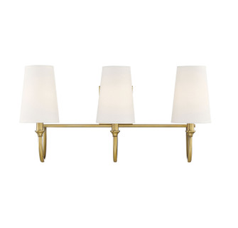 Cameron Three Light Bath Bar in Warm Brass (51|825423322)