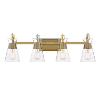 Lakewood Four Light Bathroom Vanity in Warm Brass (51|818304322)