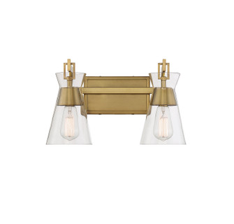 Lakewood Two Light Bathroom Vanity in Warm Brass (51|818302322)