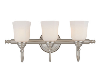 Brunswick Three Light Bath Bar in Satin Nickel (51|810623SN)