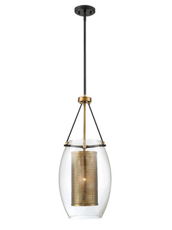 Dunbar One Light Pendant in Warm Brass with Bronze Accents (51|79063195)