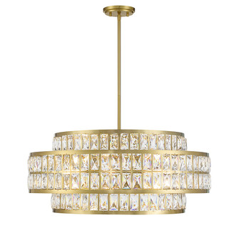 Renzo Six Light Pendant in Warm Brass (51|790486322)