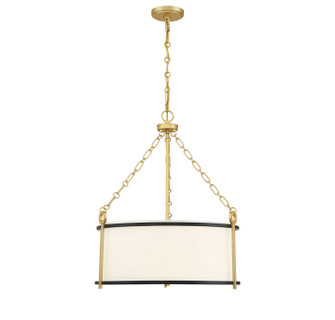Kian Three Light Pendant in Matte Black with True Gold (51|719203261)