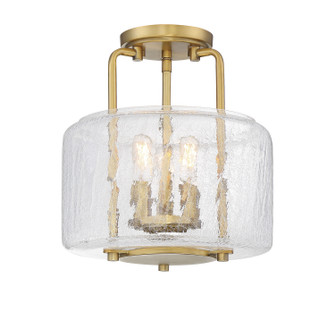 Avalon Three Light Semi-Flush Mount in Warm Brass (51|677903322)