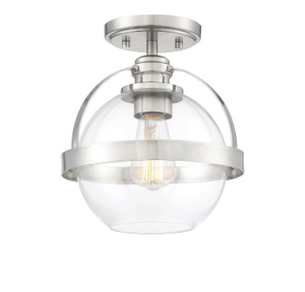 Pendleton One Light Semi-Flush Mount in Satin Nickel (51|672001SN)