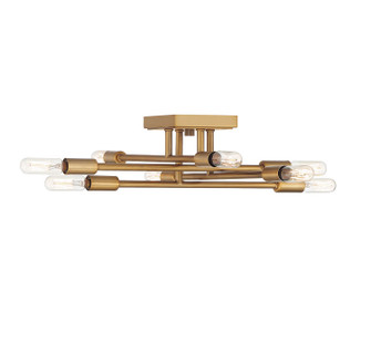Lyrique Eight Light Semi-Flush Mount in Warm Brass (51|670038322)