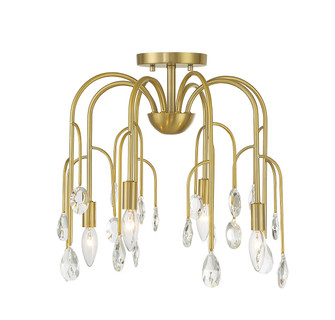 Anholt Four Light Convertible Semi-Flush or Pendant in Noble Brass (51|666844127)