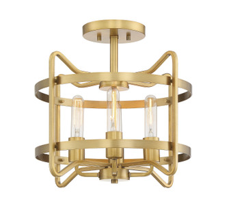 Kent Four Light Semi-Flush Mount in Warm Brass (51|649004322)