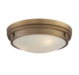 Lucerne Three Light Flush Mount in Warm Brass (51|6335016322)