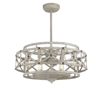 Colonade Six Light Fan D'lier in Provence with Gold Accents (51|34FD123155)