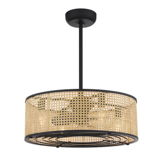 Astoria Four Light Fan D'lier in Matte Black (51|25FD165089)