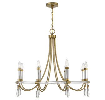 Mayfair Eight Light Chandelier in Warm Brass/Chrome (51|177188195)