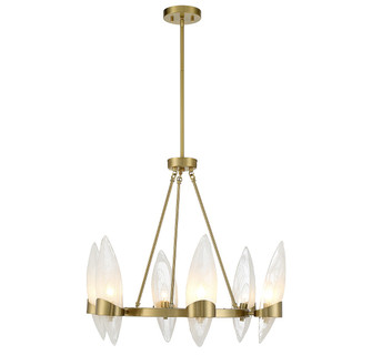 Nouvel Six Light Chandelier in Warm Brass (51|155006322)