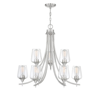 Octave Nine Light Chandelier in Satin Nickel (51|140339SN)