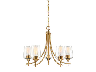 Octave Five Light Chandelier in Warm Brass (51|140325322)