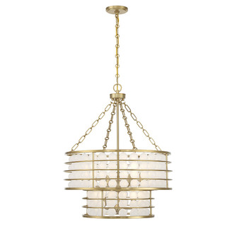 Byron Six Light Chandelier in Warm Brass (51|133646322)