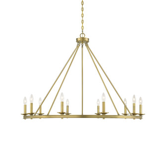 Middleton Ten Light Chandelier in Warm Brass (51|131010322)