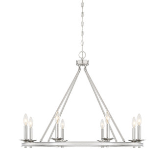 Middleton Eight Light Chandelier in Satin Nickel (51|13088SN)