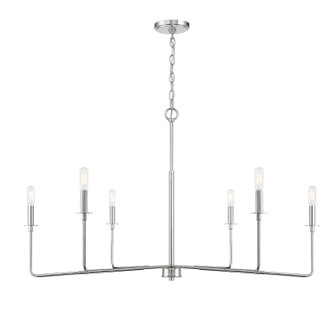 Salerno Six Light Chandelier in Polished Nickel (51|122216109)