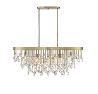 Livorno Eight Light Linear Chandelier in Noble Brass (51|118478127)