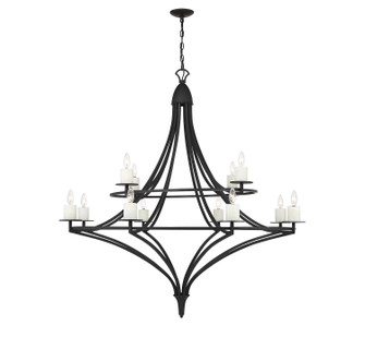 Director 12 Light Chandelier in Matte Black (51|116721289)