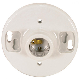 Terminal Keyless Glazed Porcelain Ceiling Receptacle in White (230|90445)