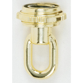1/4 Ip Matching Screw Collar Loop With Ring in Polished Brass (230|90335)