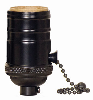 4 Pc On-Off Pull Chain Socket in Black (230|802509)