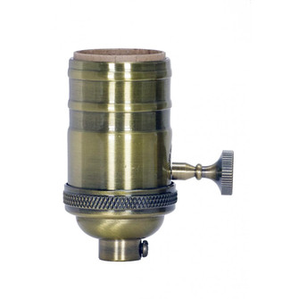 On-Off Turn Knob Socket in Antique Brass (230|802217)