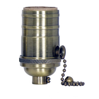 On-Off Pull Chain Socket in Antique Brass (230|802210)